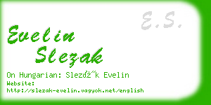 evelin slezak business card